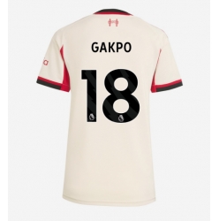 Strój piłkarski Liverpool Cody Gakpo #18 Koszulka Wyjazdowej damskie 2025-26 Krótki Rękaw