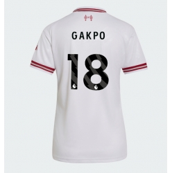 Strój piłkarski Liverpool Cody Gakpo #18 Koszulka Wyjazdowej damskie 2026-27 Krótki Rękaw