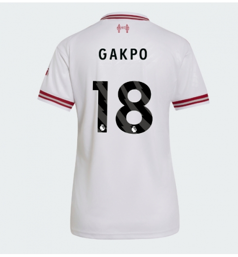 Strój piłkarski Liverpool Cody Gakpo #18 Koszulka Wyjazdowej damskie 2026-27 Krótki Rękaw Strój piłkarski Liverpool Cody Gakpo #18 Koszulka Wyjazdowej damskie 2026-27 Krótki Rękaw