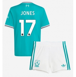Strój piłkarski Liverpool Curtis Jones #17 Koszulka Trzeciej dziecięce 2025-26 Krótki Rękaw (+ Krótkie spodenki)