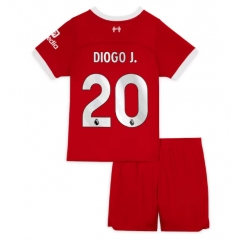 Strój piłkarski Liverpool Diogo Jota #20 Koszulka Podstawowej dziecięce 2023-24 Krótki Rękaw (+ Krótkie spodenki)