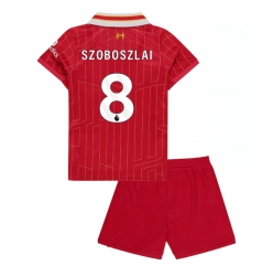 Strój piłkarski Liverpool Dominik Szoboszlai #8 Koszulka Podstawowej dziecięce 2024-25 Krótki Rękaw (+ Krótkie spodenki)