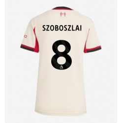 Strój piłkarski Liverpool Dominik Szoboszlai #8 Koszulka Wyjazdowej damskie 2025-26 Krótki Rękaw