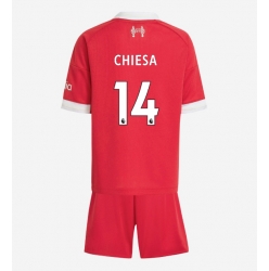 Strój piłkarski Liverpool Federico Chiesa #14 Koszulka Podstawowej dziecięce 2025-26 Krótki Rękaw (+ Krótkie spodenki)