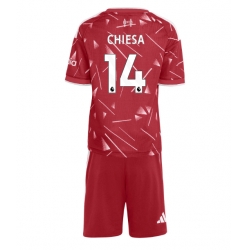 Strój piłkarski Liverpool Federico Chiesa #14 Koszulka Podstawowej dziecięce 2026-27 Krótki Rękaw (+ Krótkie spodenki)