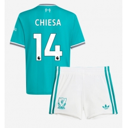 Strój piłkarski Liverpool Federico Chiesa #14 Koszulka Trzeciej dziecięce 2025-26 Krótki Rękaw (+ Krótkie spodenki)