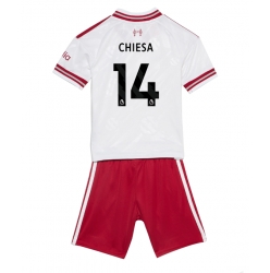 Strój piłkarski Liverpool Federico Chiesa #14 Koszulka Wyjazdowej dziecięce 2026-27 Krótki Rękaw (+ Krótkie spodenki)