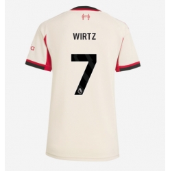 Strój piłkarski Liverpool Florian Wirtz #7 Koszulka Wyjazdowej damskie 2025-26 Krótki Rękaw