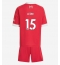 Strój piłkarski Liverpool Giovanni Leoni #15 Koszulka Podstawowej dziecięce 2025-26 Krótki Rękaw (+ Krótkie spodenki)