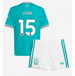 Strój piłkarski Liverpool Giovanni Leoni #15 Koszulka Trzeciej dziecięce 2025-26 Krótki Rękaw (+ Krótkie spodenki)