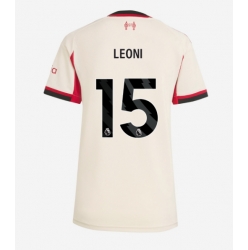 Strój piłkarski Liverpool Giovanni Leoni #15 Koszulka Wyjazdowej damskie 2025-26 Krótki Rękaw