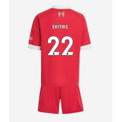 Strój piłkarski Liverpool Hugo Ekitike #22 Koszulka Podstawowej dziecięce 2025-26 Krótki Rękaw (+ Krótkie spodenki)