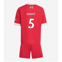 Strój piłkarski Liverpool Ibrahima Konate #5 Koszulka Podstawowej dziecięce 2025-26 Krótki Rękaw (+ Krótkie spodenki)