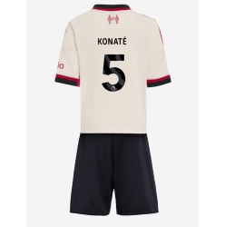 Strój piłkarski Liverpool Ibrahima Konate #5 Koszulka Wyjazdowej dziecięce 2025-26 Krótki Rękaw (+ Krótkie spodenki)