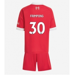 Strój piłkarski Liverpool Jeremie Frimpong #30 Koszulka Podstawowej dziecięce 2025-26 Krótki Rękaw (+ Krótkie spodenki)