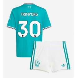 Strój piłkarski Liverpool Jeremie Frimpong #30 Koszulka Trzeciej dziecięce 2025-26 Krótki Rękaw (+ Krótkie spodenki)