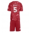 Strój piłkarski Liverpool Jeremy Jacquet #5 Koszulka Podstawowej dziecięce 2026-27 Krótki Rękaw (+ Krótkie spodenki)