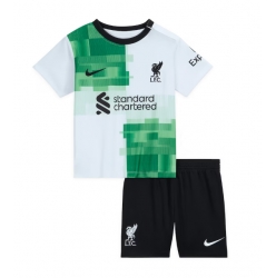 Strój piłkarski Liverpool Koszulka Wyjazdowej dziecięce 2023-24 Krótki Rękaw (+ Krótkie spodenki)