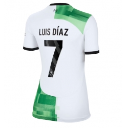Strój piłkarski Liverpool Luis Diaz #7 Koszulka Wyjazdowej damskie 2023-24 Krótki Rękaw