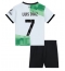 Strój piłkarski Liverpool Luis Diaz #7 Koszulka Wyjazdowej dziecięce 2023-24 Krótki Rękaw (+ Krótkie spodenki)
