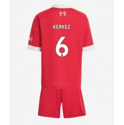 Strój piłkarski Liverpool Milos Kerkez #6 Koszulka Podstawowej dziecięce 2025-26 Krótki Rękaw (+ Krótkie spodenki)