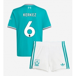 Strój piłkarski Liverpool Milos Kerkez #6 Koszulka Trzeciej dziecięce 2025-26 Krótki Rękaw (+ Krótkie spodenki)