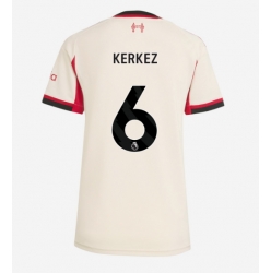 Strój piłkarski Liverpool Milos Kerkez #6 Koszulka Wyjazdowej damskie 2025-26 Krótki Rękaw