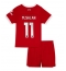 Strój piłkarski Liverpool Mohamed Salah #11 Koszulka Podstawowej dziecięce 2023-24 Krótki Rękaw (+ Krótkie spodenki)