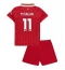 Strój piłkarski Liverpool Mohamed Salah #11 Koszulka Podstawowej dziecięce 2024-25 Krótki Rękaw (+ Krótkie spodenki)