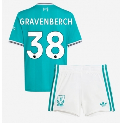 Strój piłkarski Liverpool Ryan Gravenberch #38 Koszulka Trzeciej dziecięce 2025-26 Krótki Rękaw (+ Krótkie spodenki)