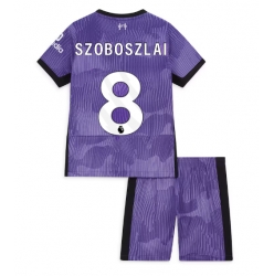 Strój piłkarski Liverpool Szoboszlai Dominik #8 Koszulka Trzeciej dziecięce 2023-24 Krótki Rękaw (+ Krótkie spodenki)