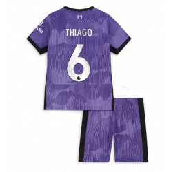 Strój piłkarski Liverpool Thiago Alcantara #6 Koszulka Trzeciej dziecięce 2023-24 Krótki Rękaw (+ Krótkie spodenki)