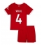 Strój piłkarski Liverpool Virgil van Dijk #4 Koszulka Podstawowej dziecięce 2023-24 Krótki Rękaw (+ Krótkie spodenki)