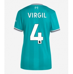 Strój piłkarski Liverpool Virgil van Dijk #4 Koszulka Trzeciej damskie 2025-26 Krótki Rękaw