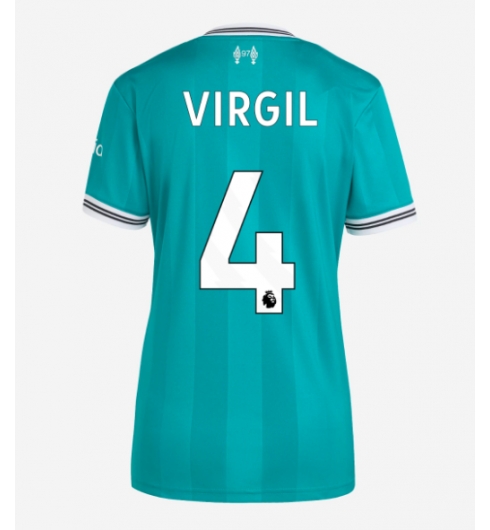 Strój piłkarski Liverpool Virgil van Dijk #4 Koszulka Trzeciej damskie 2025-26 Krótki Rękaw Strój piłkarski Liverpool Virgil van Dijk #4 Koszulka Trzeciej damskie 2025-26 Krótki Rękaw