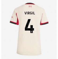 Strój piłkarski Liverpool Virgil van Dijk #4 Koszulka Wyjazdowej damskie 2025-26 Krótki Rękaw