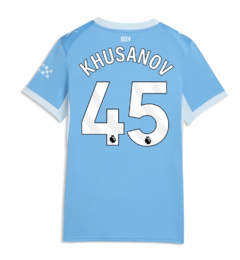 Strój piłkarski Manchester City Abdukodir Khusanov #45 Koszulka Podstawowej damskie 2026-27 Krótki Rękaw Strój piłkarski Manchester City Abdukodir Khusanov #45 Koszulka Podstawowej damskie 2026-27 Krótki Rękaw