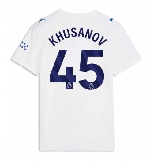 Strój piłkarski Manchester City Abdukodir Khusanov #45 Koszulka Trzeciej damskie 2026-27 Krótki Rękaw Strój piłkarski Manchester City Abdukodir Khusanov #45 Koszulka Trzeciej damskie 2026-27 Krótki Rękaw