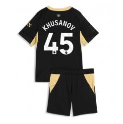Strój piłkarski Manchester City Abdukodir Khusanov #45 Koszulka Wyjazdowej dziecięce 2026-27 Krótki Rękaw (+ Krótkie spodenki)