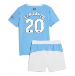 Strój piłkarski Manchester City Bernardo Silva #20 Koszulka Podstawowej dziecięce 2025-26 Krótki Rękaw (+ Krótkie spodenki)