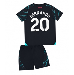 Strój piłkarski Manchester City Bernardo Silva #20 Koszulka Trzeciej dziecięce 2023-24 Krótki Rękaw (+ Krótkie spodenki)