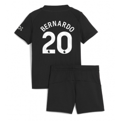 Strój piłkarski Manchester City Bernardo Silva #20 Koszulka Wyjazdowej dziecięce 2025-26 Krótki Rękaw (+ Krótkie spodenki)