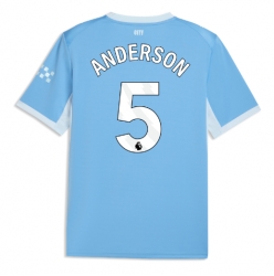 Strój piłkarski Manchester City Elliot Anderson #5 Koszulka Podstawowej 2026-27 Krótki Rękaw