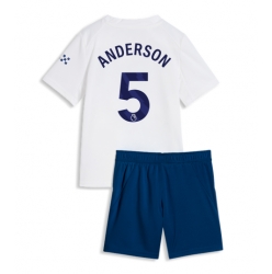 Strój piłkarski Manchester City Elliot Anderson #5 Koszulka Trzeciej dziecięce 2026-27 Krótki Rękaw (+ Krótkie spodenki)