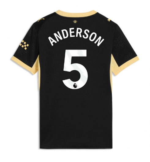 Strój piłkarski Manchester City Elliot Anderson #5 Koszulka Wyjazdowej damskie 2026-27 Krótki Rękaw Strój piłkarski Manchester City Elliot Anderson #5 Koszulka Wyjazdowej damskie 2026-27 Krótki Rękaw