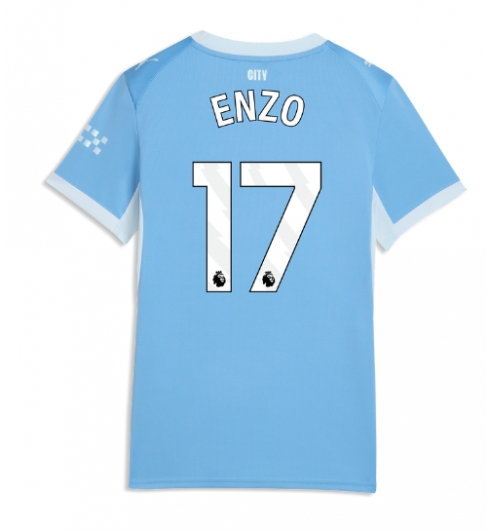 Strój piłkarski Manchester City Enzo Fernandez #17 Koszulka Podstawowej damskie 2026-27 Krótki Rękaw Strój piłkarski Manchester City Enzo Fernandez #17 Koszulka Podstawowej damskie 2026-27 Krótki Rękaw