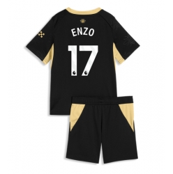 Strój piłkarski Manchester City Enzo Fernandez #17 Koszulka Wyjazdowej dziecięce 2026-27 Krótki Rękaw (+ Krótkie spodenki)