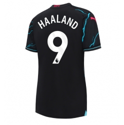 Strój piłkarski Manchester City Erling Haaland #9 Koszulka Trzeciej damskie 2023-24 Krótki Rękaw
