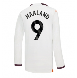 Strój piłkarski Manchester City Erling Haaland #9 Koszulka Wyjazdowej 2023-24 Długi Rękaw