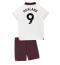 Strój piłkarski Manchester City Erling Haaland #9 Koszulka Wyjazdowej dziecięce 2023-24 Krótki Rękaw (+ Krótkie spodenki)